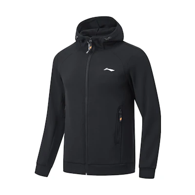 Li-Ning Black Fleece Hoodie Jacket - Fitness Series AWDT793-3