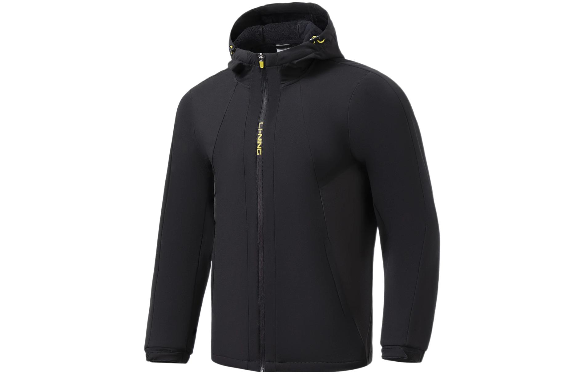 Li-Ning Black Fleece Lined Training Hoodie Jacket AFDR515-2