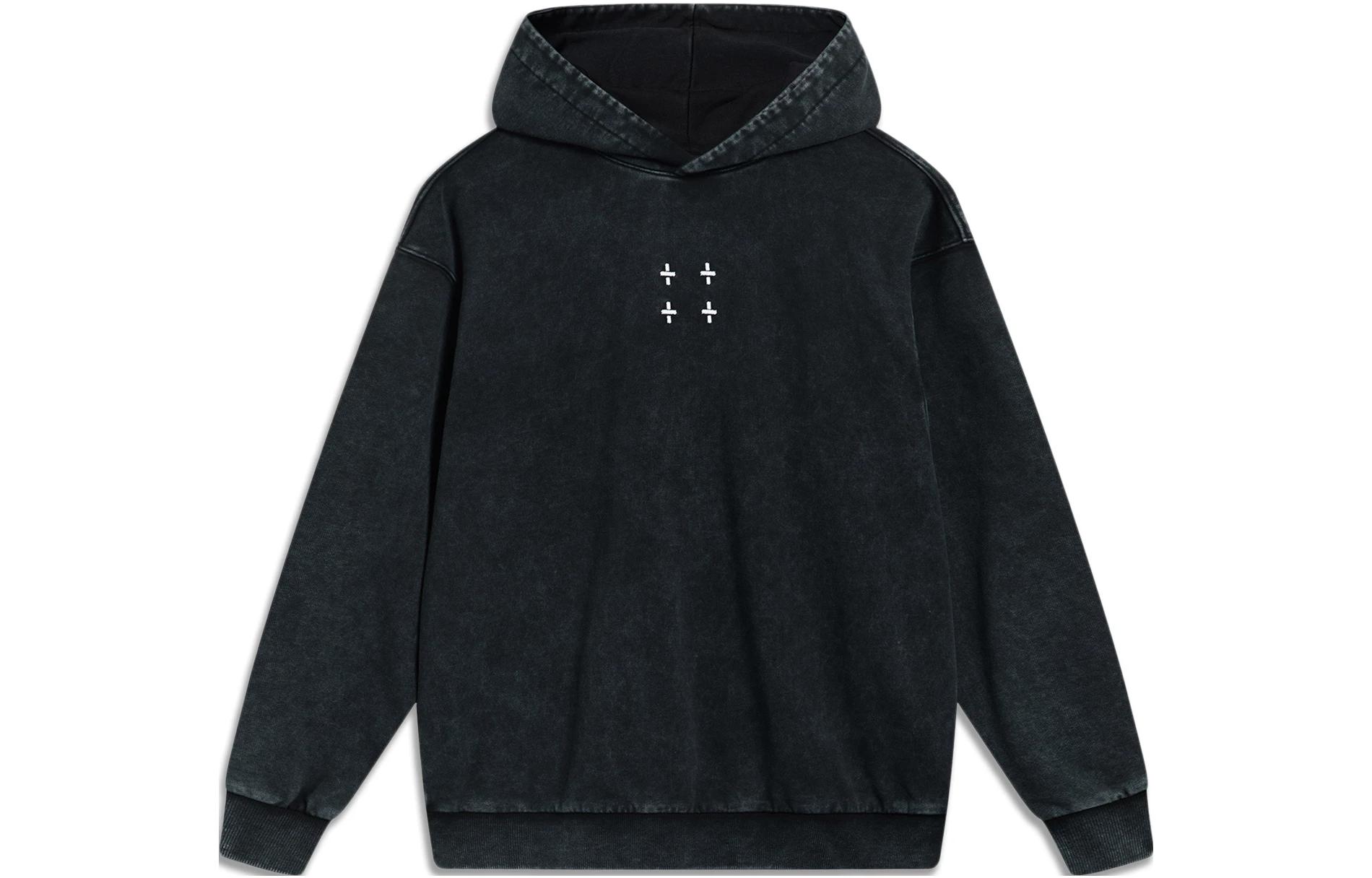 Li-Ning Black Hoodie - Chinese Culture Series Casual Sportswear AWDT383-2