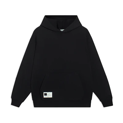 Li-Ning Black Hoodie - Solid Color Logo Sportswear Collection AWDT069-4