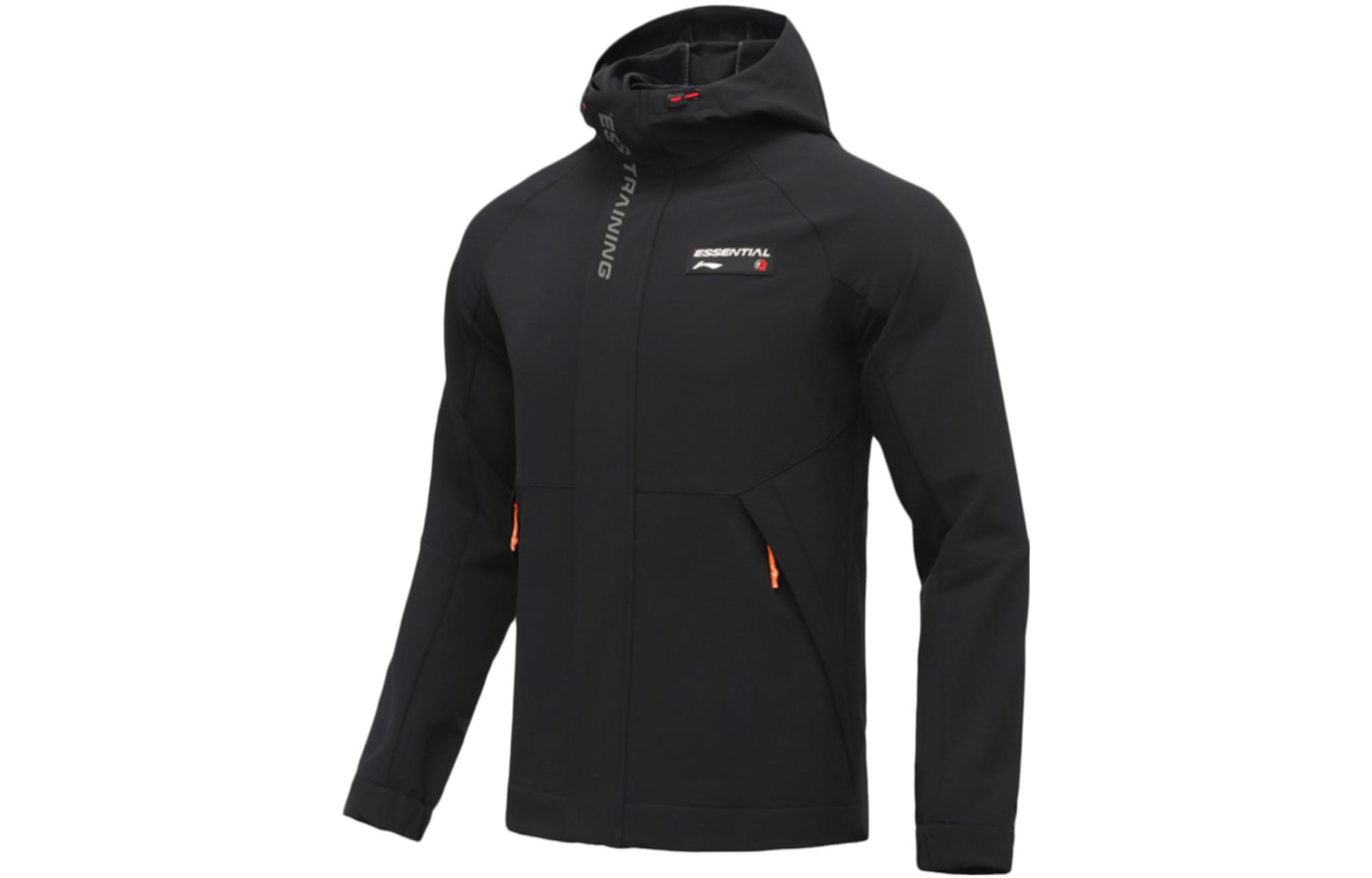 Li-Ning Black Letter Print Casual Sports Jacket AFDR007-1