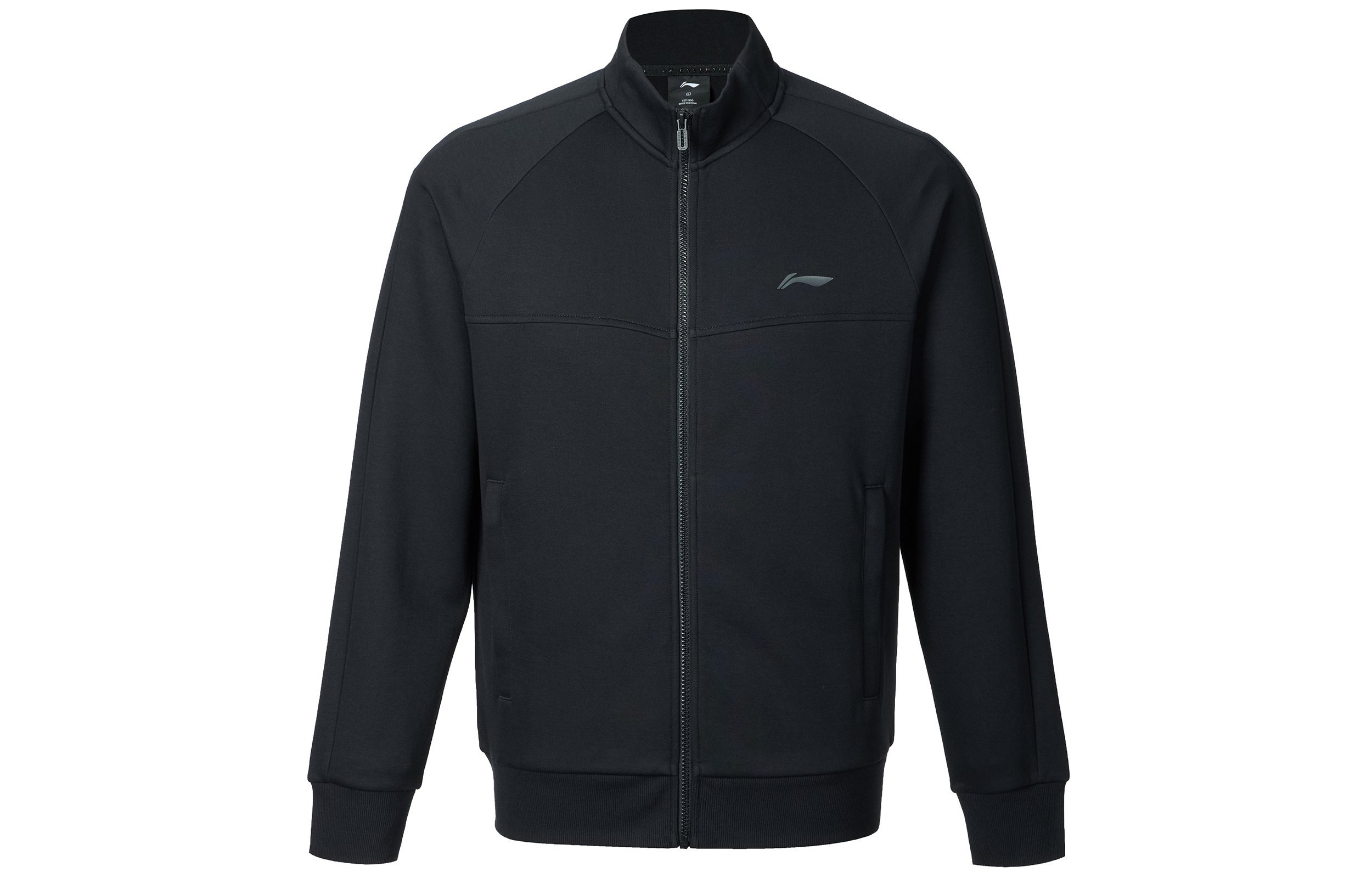 Li-Ning Black Lightweight Breathable Zip-Up High Collar Jacket AWDU905-1