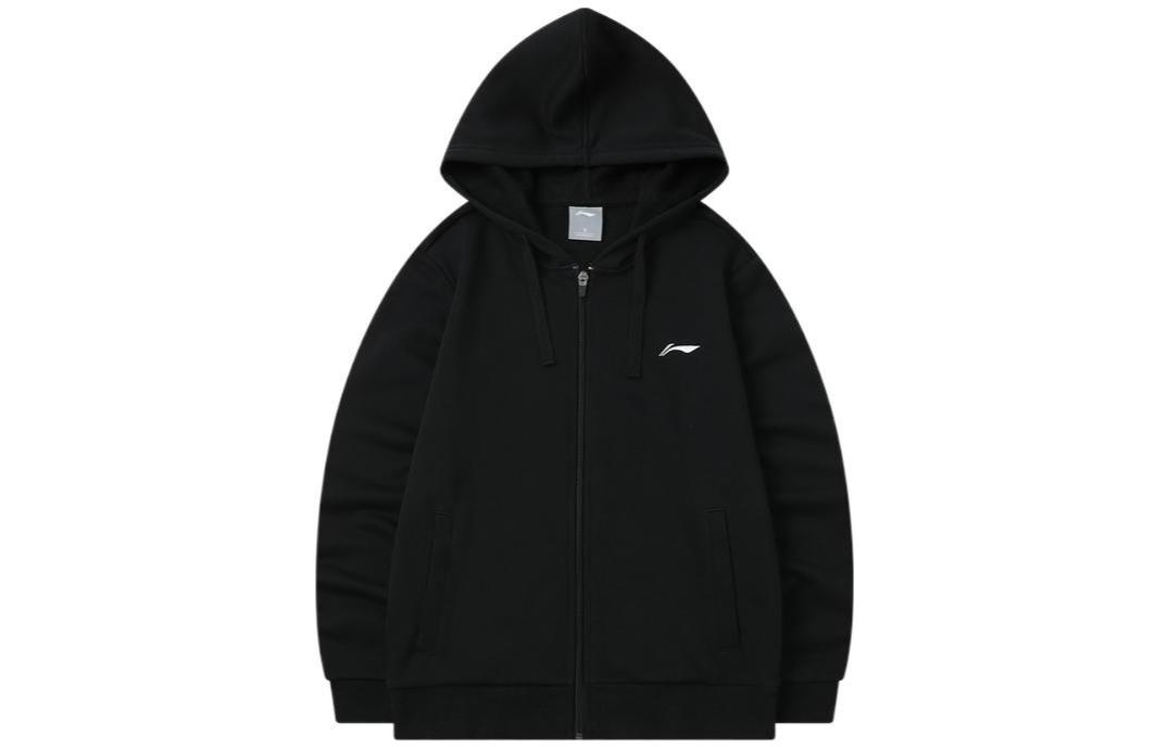 Li-Ning Black Logo Printed Zip Hoodie AWDP915-3
