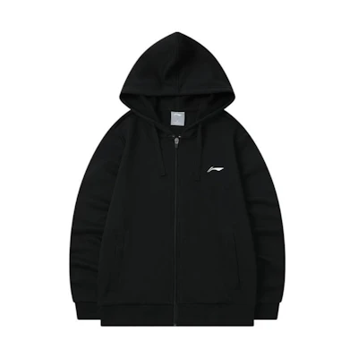 Li-Ning Black Logo Printed Zip Hoodie AWDP915-3