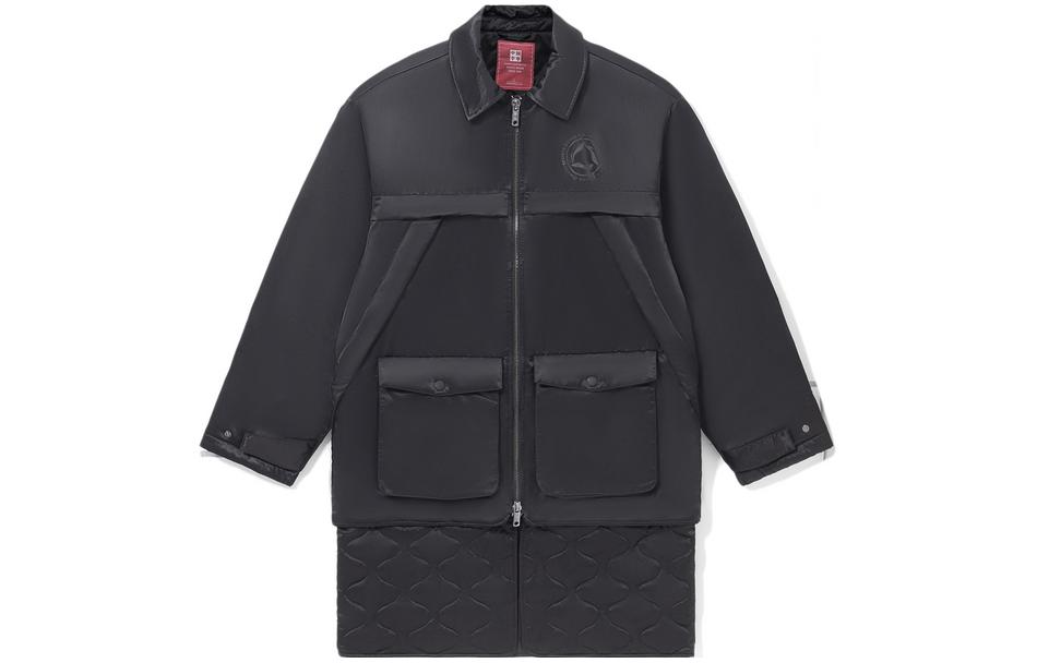 Li-Ning Black Logo Zip-Up Multi-Pocket Long Sleeve Jacket - Fall Season AFMR475-2