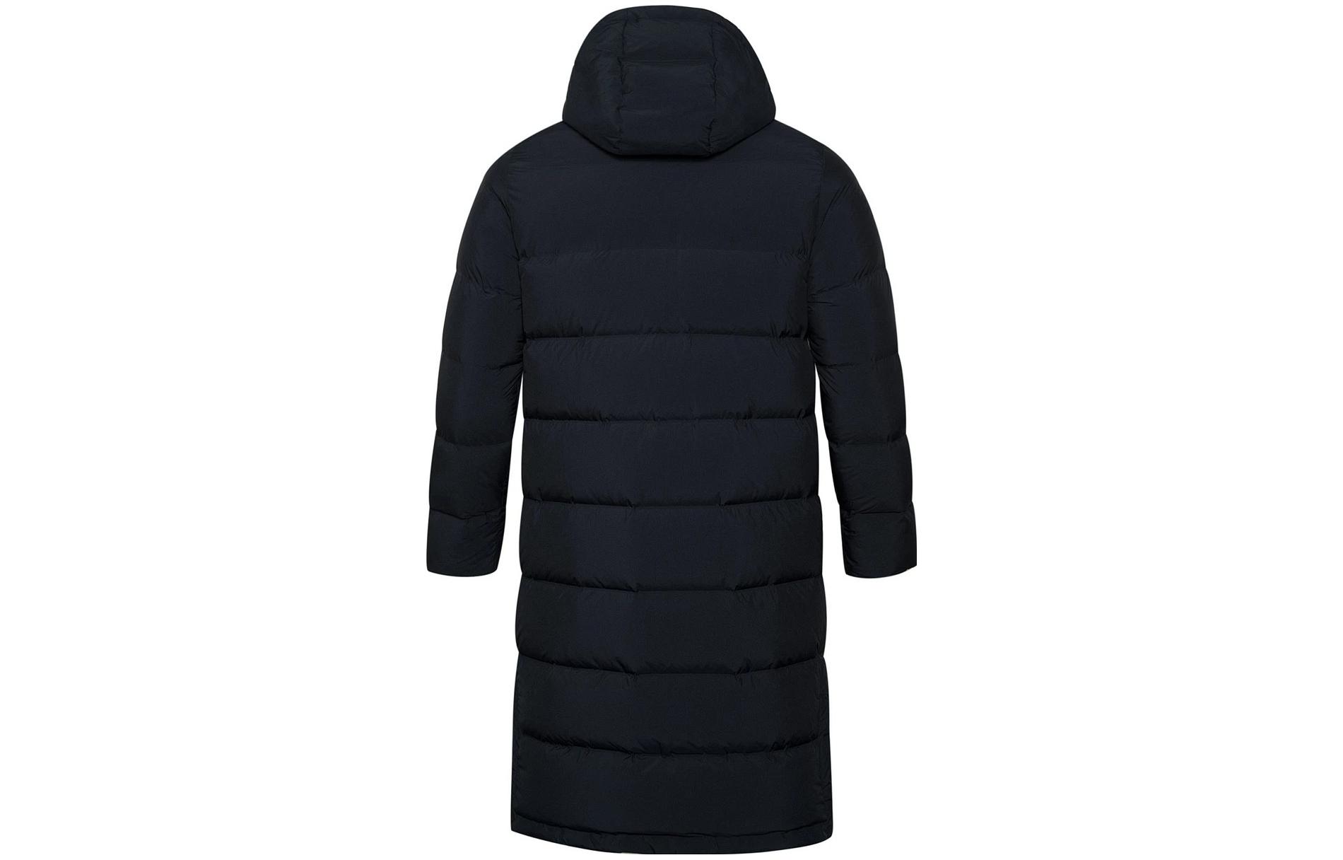 Lookbook Li-Ning Black Long Winter Down Coat - Badminton Series Warm Hooded Jacket AYMR113-3