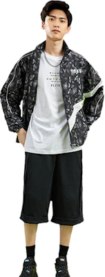 Li-Ning Jaket Olahraga Kasual Hitam Longgar dengan Resleting AFDQ735-2 Shop Li-Ning Jaket Olahraga Kasual Hitam Longgar dengan Resleting AFDQ735-2