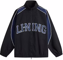 Li-Ning Black/Navy Retro Windproof Water-Resistant College Style Jacket AFDU957-4 Li-Ning Black/Navy Retro Windproof Water-Resistant College Style Jacket AFDU957-4