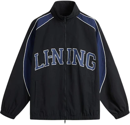 Li-Ning Black/Navy Retro Windproof Water-Resistant College Style Jacket AFDU957-4 Buy Li-Ning Black/Navy Retro Windproof Water-Resistant College Style Jacket AFDU957-4