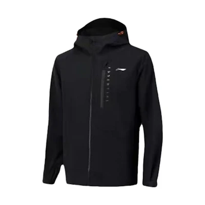 Li-Ning Black Printed 3-in-1 Hooded Warm Jacket AWBR017-4