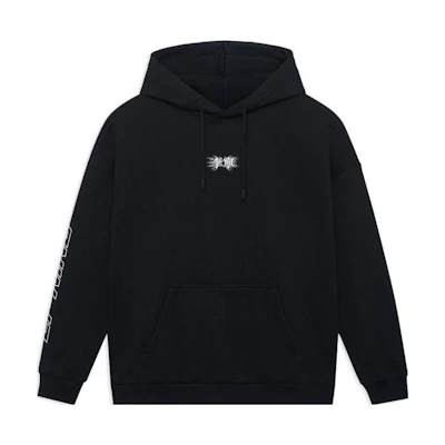Li-Ning Black Pullover Hoodie with Letter Design WDSB19N-3