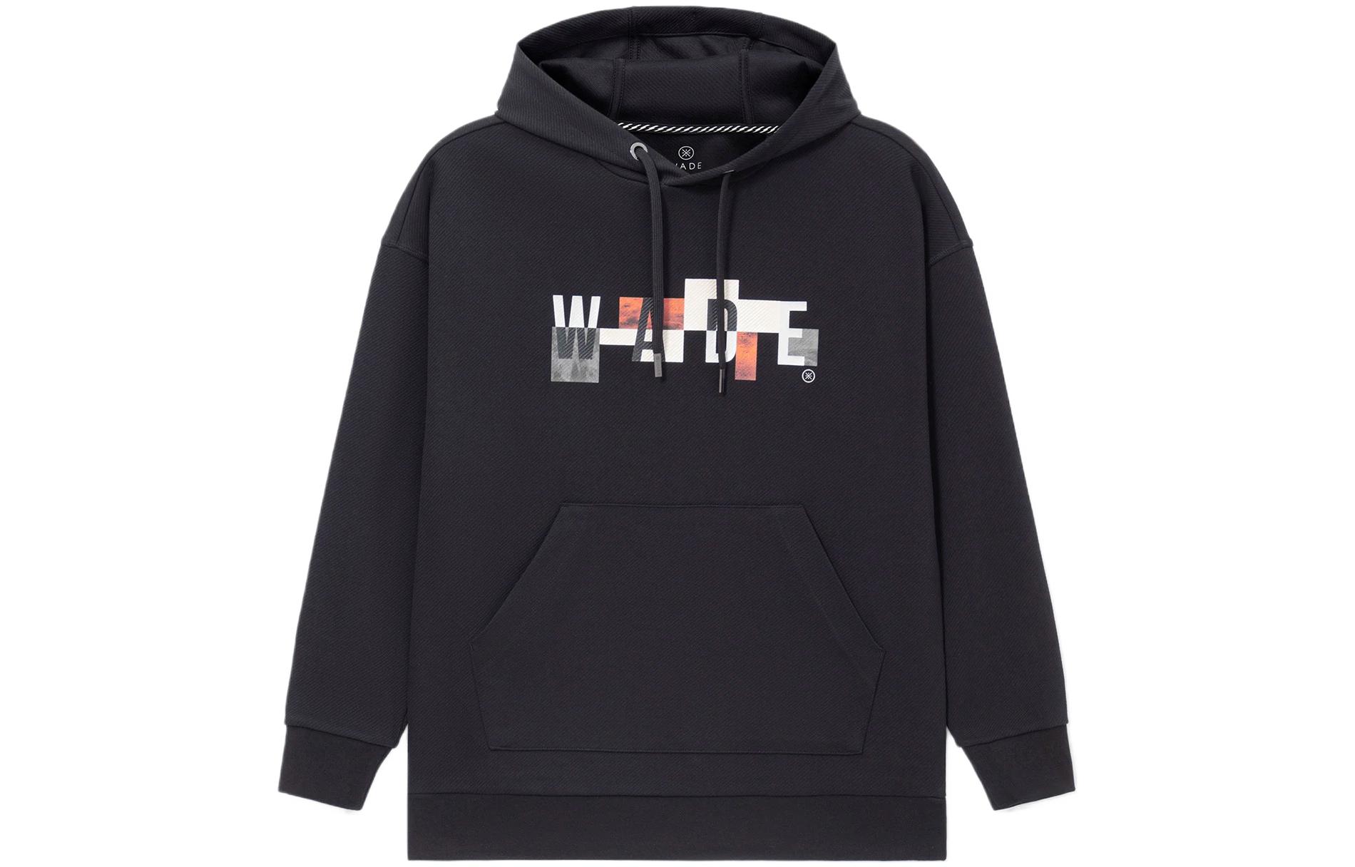 Li-Ning Black Pullover Sweatshirt with Letter Print Design AWDS111-1