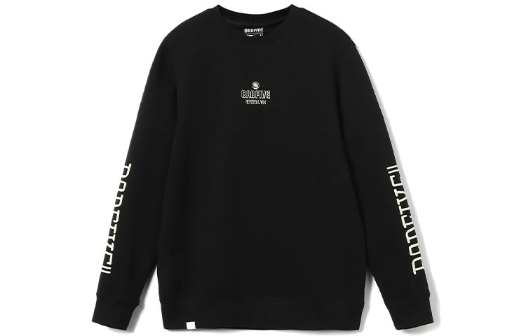Li-Ning Black Pullover Sweatshirt with Printed Logo AWDR413-1