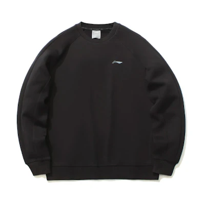 Li-Ning Black Pullover Training Sweatshirt for Casual Sports Fitness AWDR455-1