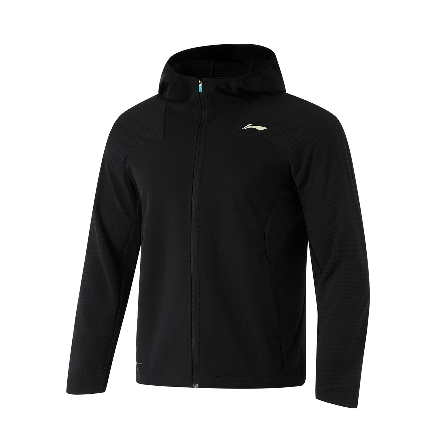 Li-Ning Black Softshell Hoodie Jacket - Running, Warm, Casual, Water-Resistant AFDU349-1