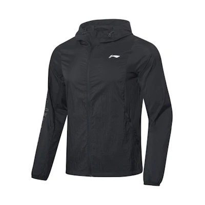 Li-Ning Black Sports Jacket with Sleeve Letter Print AFDQ205-4