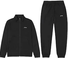 Li-Ning Black Sports Tracksuit with Logo Print and High Collar AWES021-1 Li-Ning Black Sports Tracksuit with Logo Print and High Collar AWES021-1