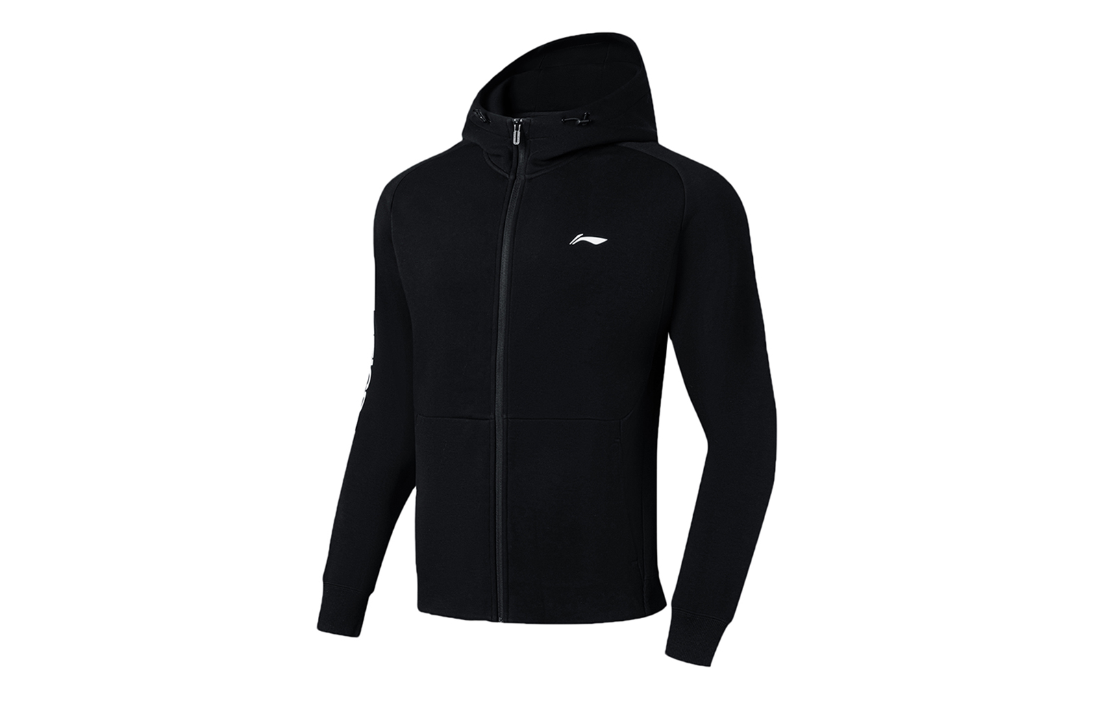 Li-Ning Black Training Series Logo Print Breathable Zip-Up Sweatshirt AWDSF93-4