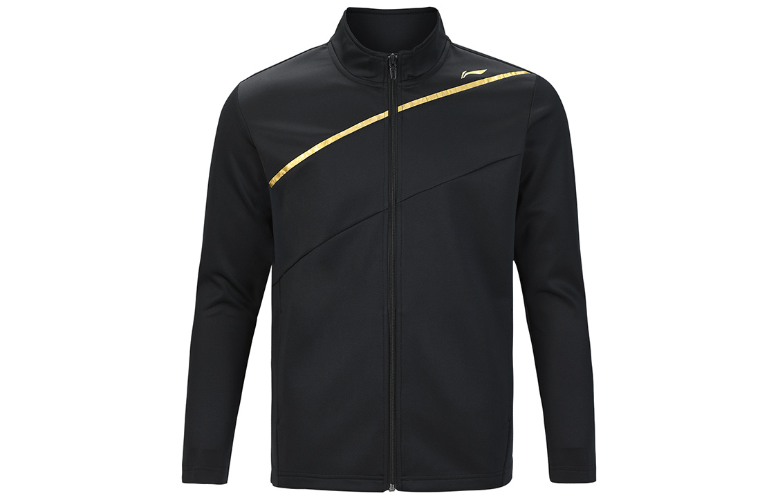 Li-Ning Black Training Sports Jacket with Stand Collar AWDQ815-1