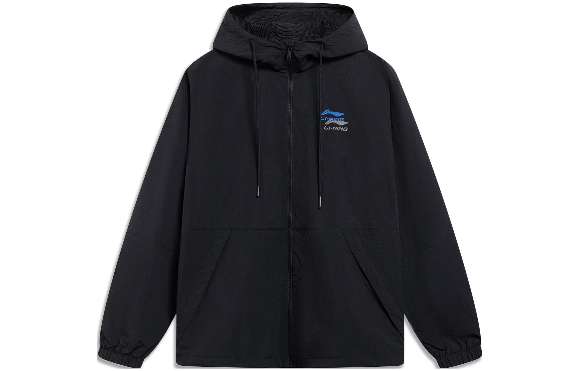 Li-Ning Black Unisex Solid Woven Warm Hoodie Jacket - Sports Fashion Series AFDT523-1