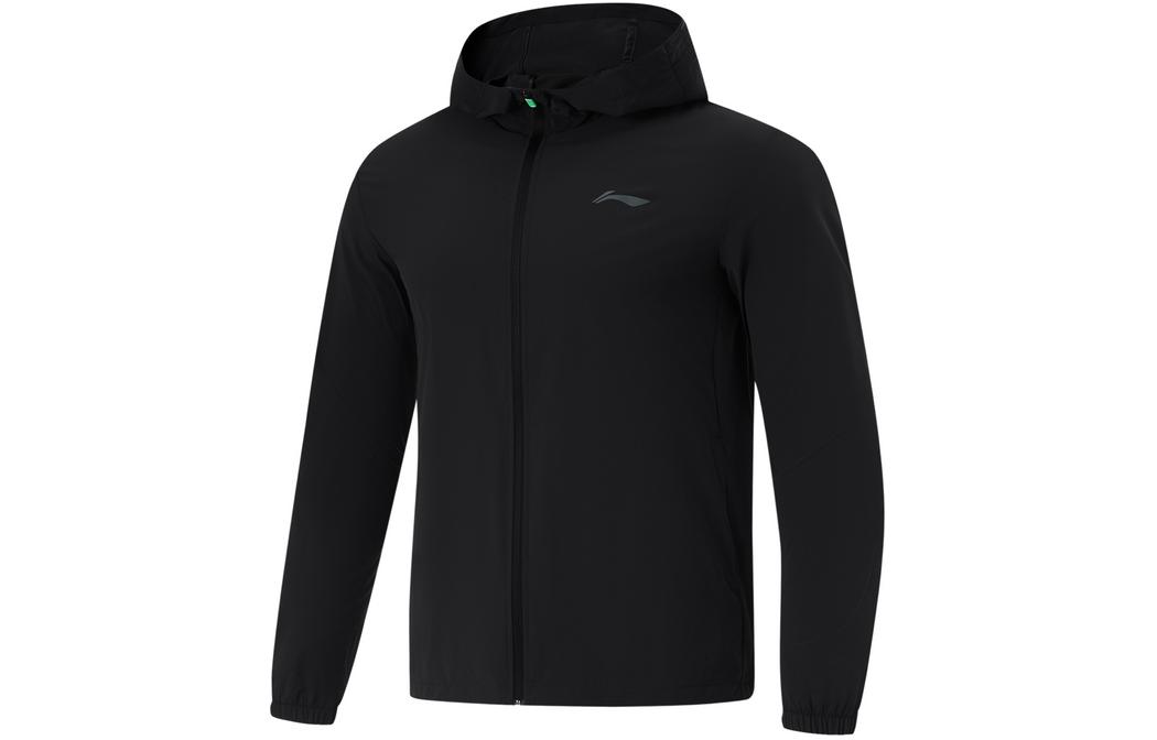 Li-Ning Black UPF50+ Breathable Lightweight Cooling Hoodie for Running AFDU163-1