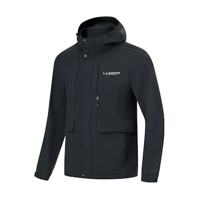 Li-Ning Black Water-Resistant Fleece Hoodie Jacket AFDT837-4