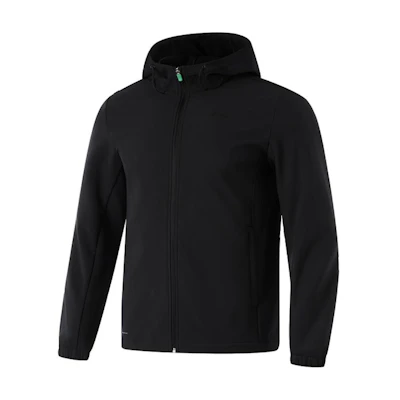 Li-Ning Black Water-Resistant Fleece Jacket - Casual & Versatile AFDU529-3