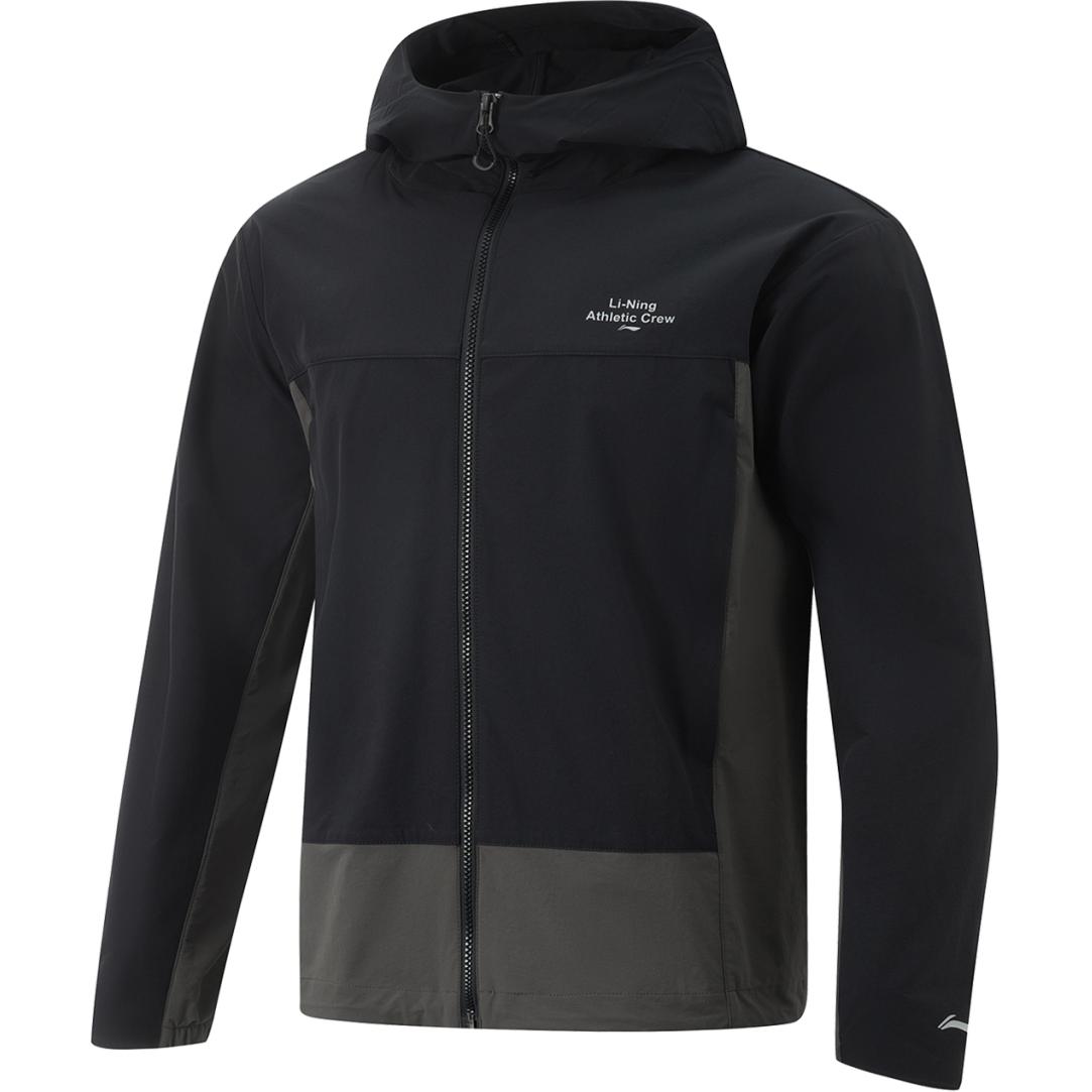 Li-Ning Black Waterproof Windproof Lightweight Outdoor Hooded Jacket. AFDU929-1