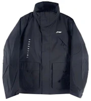 Li-Ning Black Waterproof Zip Jacket Long Sleeve Sportswear AWBR019-3 Li-Ning Black Waterproof Zip Jacket Long Sleeve Sportswear AWBR019-3