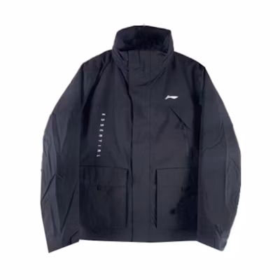 Li-Ning Black Waterproof Zip Jacket Long Sleeve Sportswear AWBR019-3