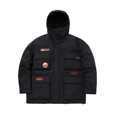 Li-Ning Black Winter Windproof Hooded Down Jacket AYMQ123-3