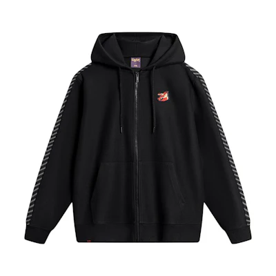 Li-Ning Black Zip-Up Embroidered Hoodie - Sports Lifestyle Series AWDU053-2