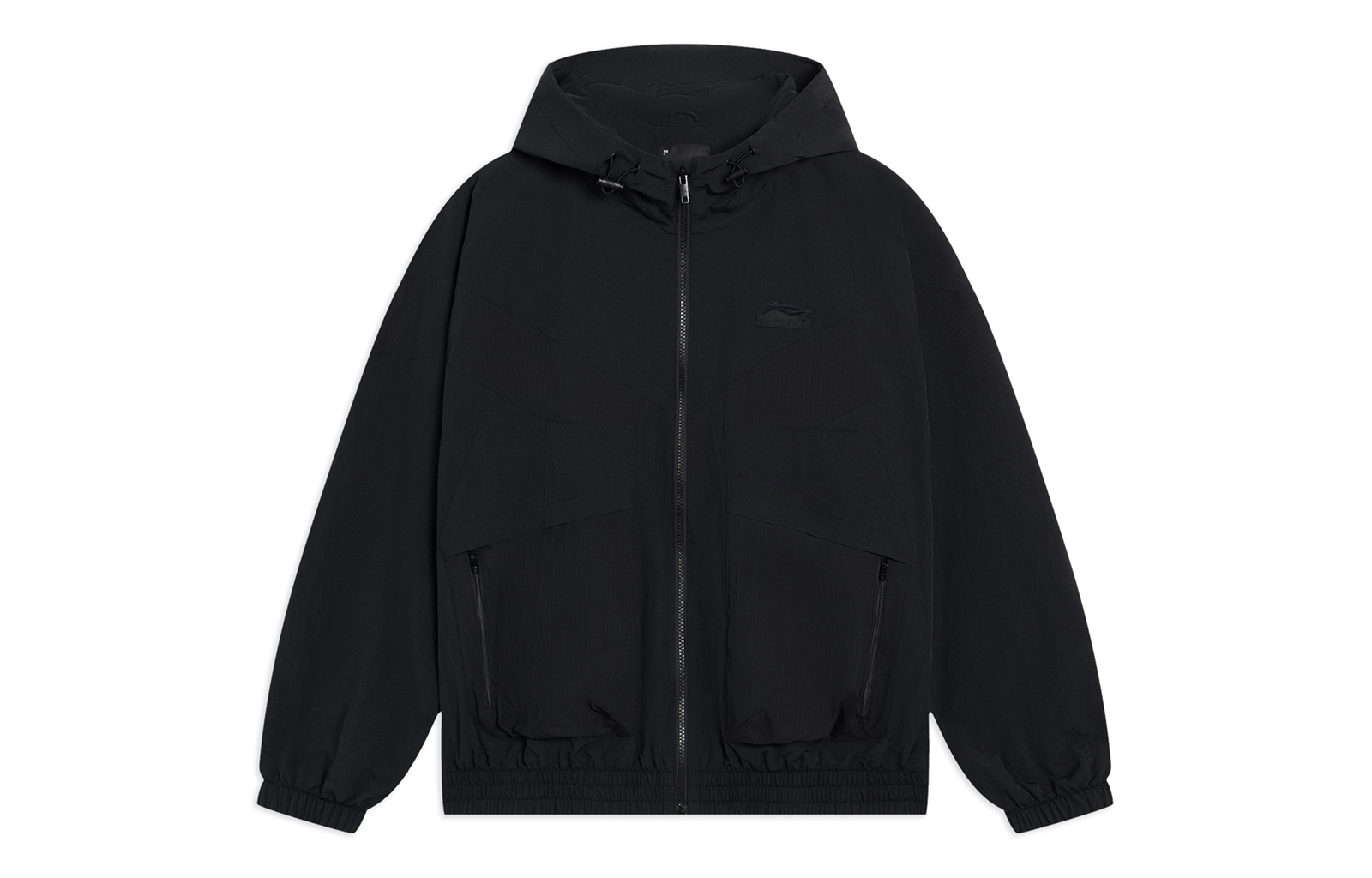 Li-Ning Black Zip-Up Hoodie Jacket with Logo - Sports & Lifestyle Series AJDT039-6