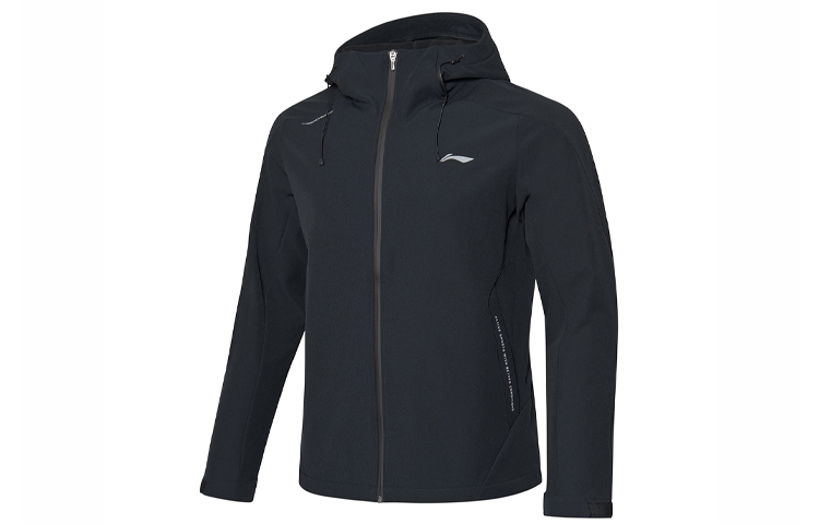Li-Ning Black Zip-Up Training Hoodie Jacket AFDP607-1
