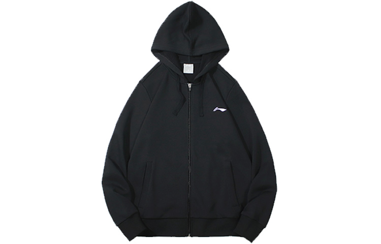 Li-Ning Black Zipper Hoodie Jacket Casual Sportswear - Autumn Edition AWDR567-1