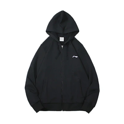 Li-Ning Black Zipper Hoodie Jacket Casual Sportswear - Autumn Edition AWDR567-1