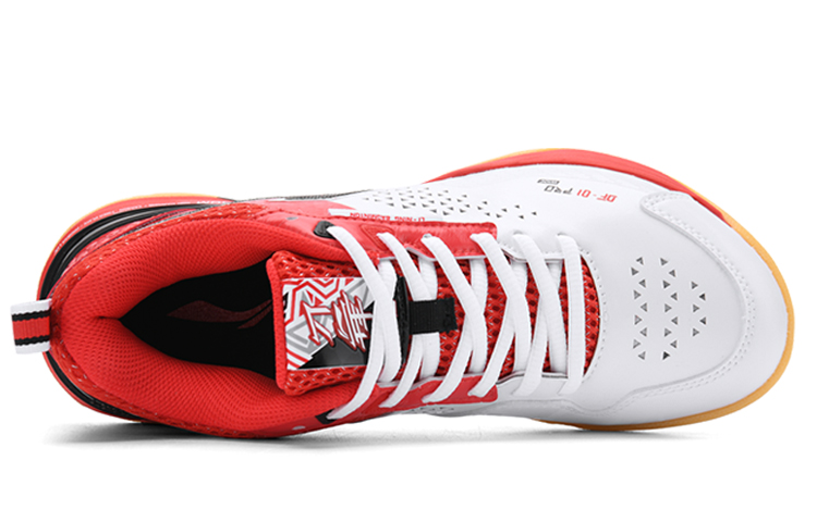 Lookbook LiNing李寧 刀鋒Pro 防滑耐磨 低筒 羽球鞋 男女款 白紅