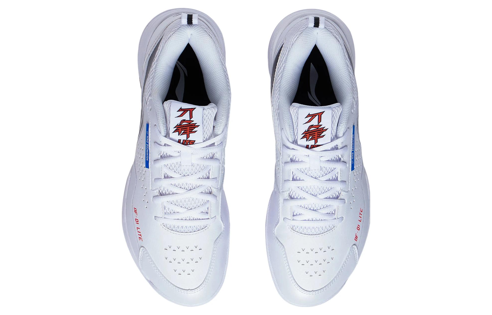 Shop LiNing李寧 刀鋒Lite 防滑減震耐磨 低筒 羽球鞋 男女同款 標準白