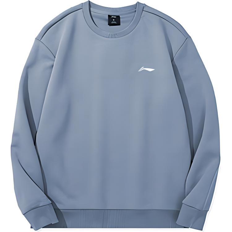 Li-Ning Blue Crewneck Sweatshirt - Casual, Breathable, Comfortable Fit AWDUC03-3