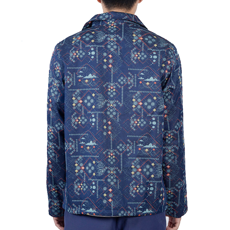 Sizing Li-Ning Jaket Olahraga Lengan Panjang Logo Bordir Biru Nyaman AFDP627-1