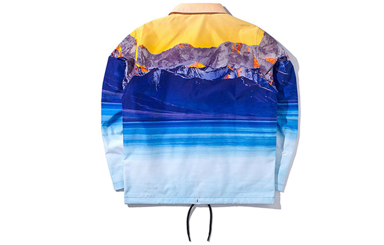 Lookbook Li-Ning Blue Gradient Printed Jacket for Men AFDP629-1