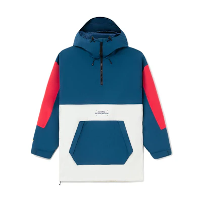 Li-Ning Blue Half-Zip Hoodie Jacket with Letter Print - Unisex AHXR052-2