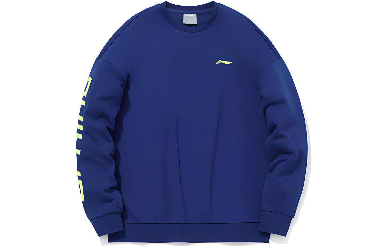 Li-Ning Blue Knitted Casual Sports Sweatshirt Unisex AWDP932-13
