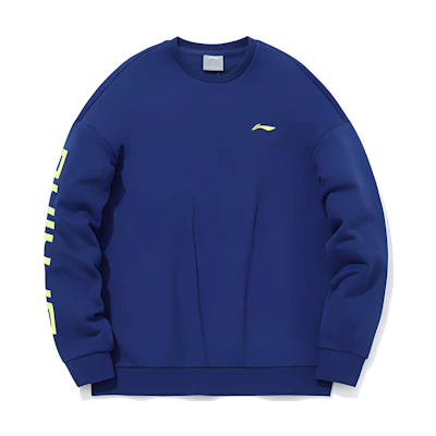 Li-Ning Blue Knitted Casual Sports Sweatshirt Unisex AWDP932-13