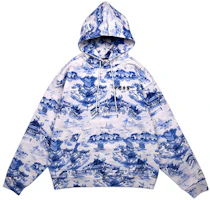 Li-Ning Blue Porcelain Print Loose Fit Pullover Hoodie AWDQ253-1 Li-Ning Blue Porcelain Print Loose Fit Pullover Hoodie AWDQ253-1
