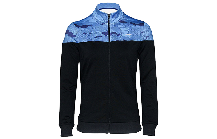 Li-Ning Blue Printed Logo Stand-Collar Jacket for Men AWDM715-2