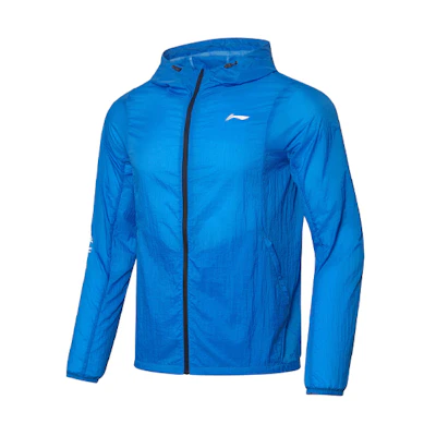 Li-Ning Blue Sports Jacket with Side Sleeve Letter Print AFDQ205-2