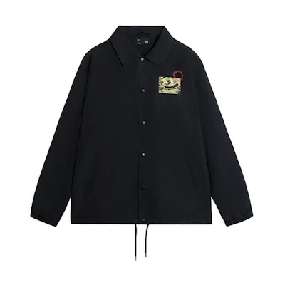 LI-NING Born Skater Printed Button-Up Casual Jacket Black Mens AFDS817-2