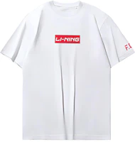 Li-Ning Box Letter White Casual Sports Soccer Shirt Short Sleeve. AHSS509-1 Li-Ning Box Letter White Casual Sports Soccer Shirt Short Sleeve. AHSS509-1