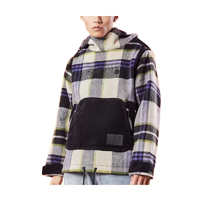 Li-Ning Branded Logo Pullover Hoodie for Men - Multicolor AAEQ037-1